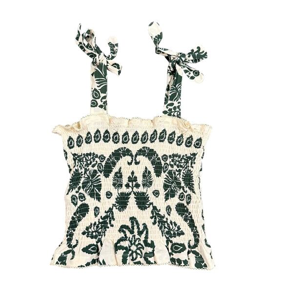 Sandro Ramatuelle Top in Cream/Green, Size US 0 - Picture 6 of 6